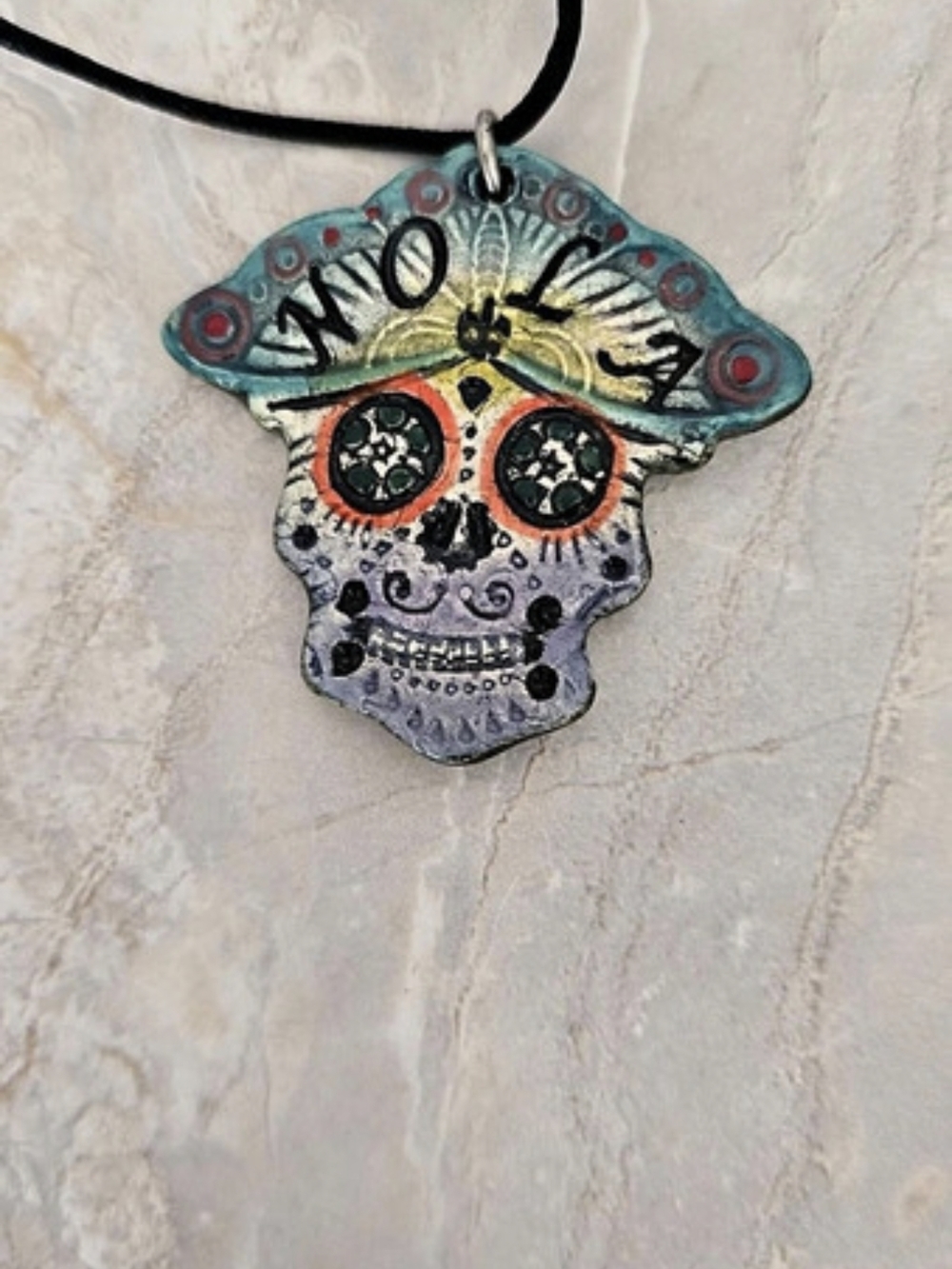 Colorful Skull Pendant Necklace
